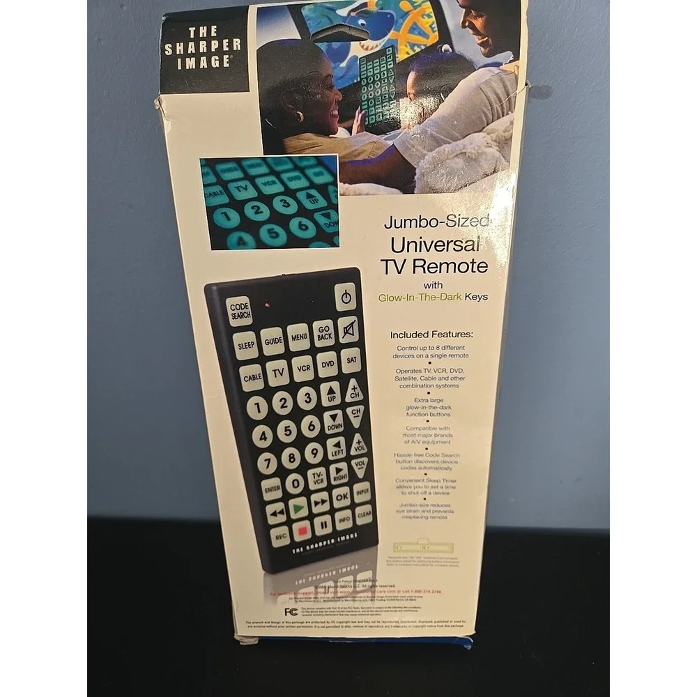 The Sharper Image Jumbo Universal Remote Glow In The Dark Keys‎
